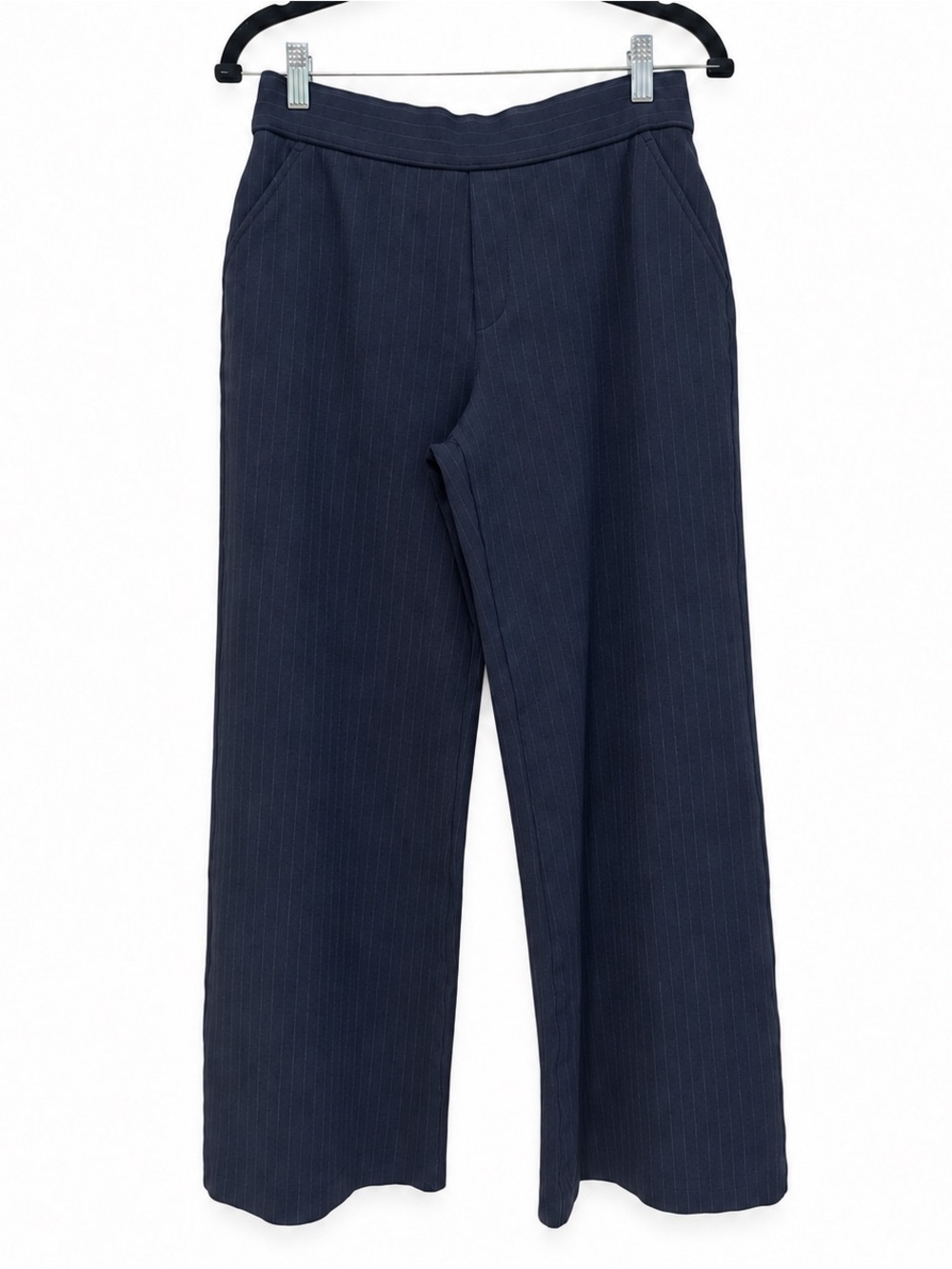 SPANX Perfect Pant Navy Pinstripe Slim Straight M